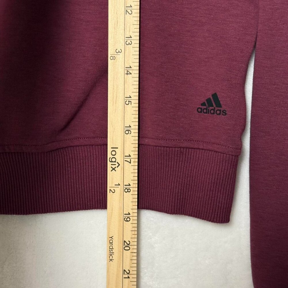 Adidas Sweatshirt Yoga Layering Top Women's Size XS Victory Crimson Cotton - Picture 7 of 8